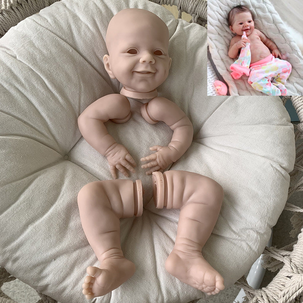 22 inch Open Eyes April Blank Reborn Doll Kit