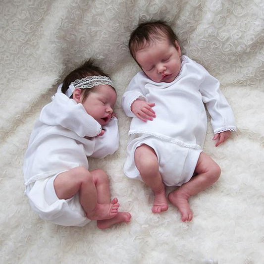 Sister Elsa and Anna 17 Inch Lifelike Reborn Dolls Girls Twins (Shipping within 24 hours)