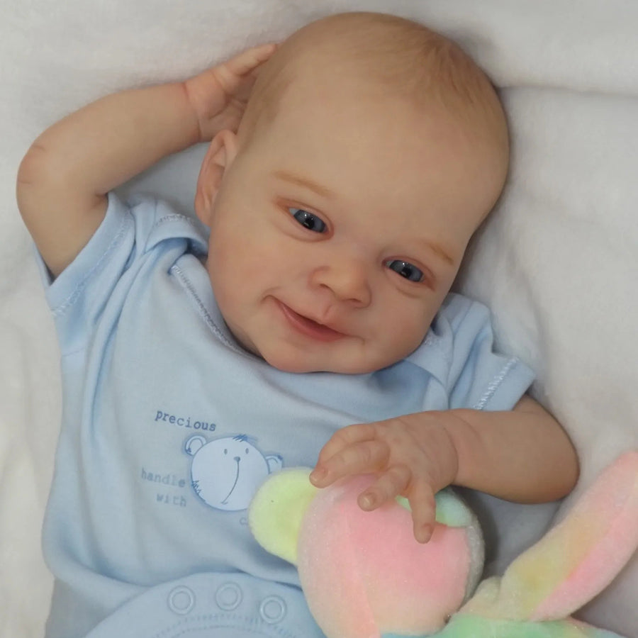 19 Inch Reborn Doll with Smile and Open Eyes - Sebastian