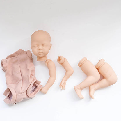 Unpainted 12 Inch Closed Eyes Reborn Luna Doll Kit