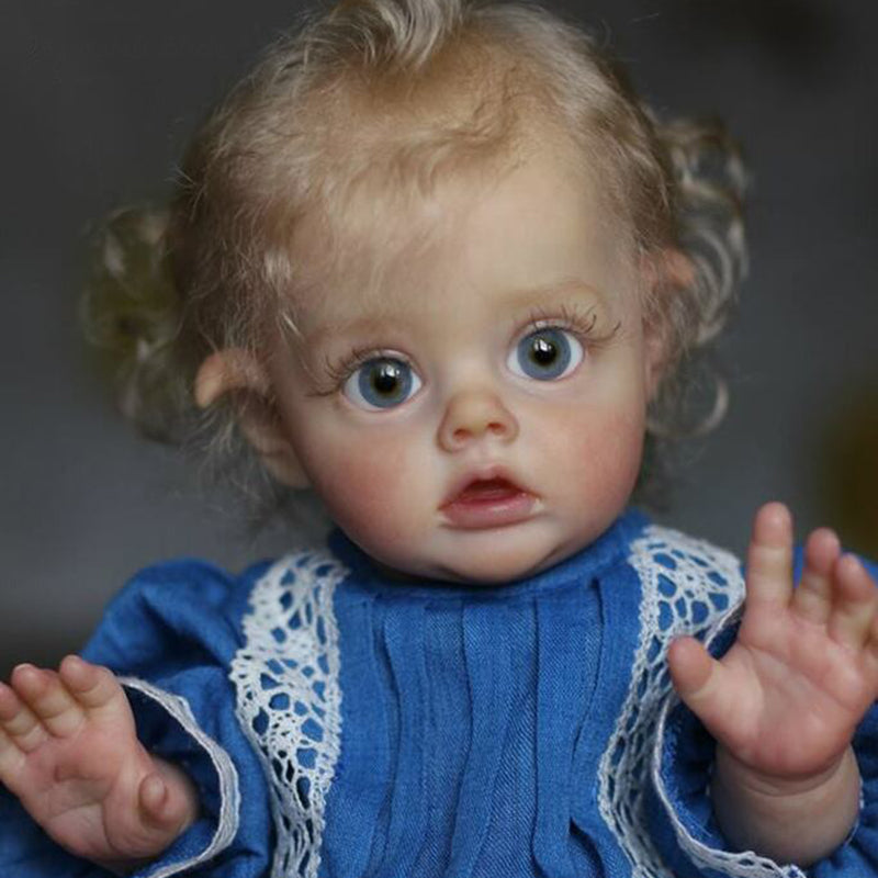 12 Inch Elsa Short Blonde Hair Open Eyes Reborn Doll Girls