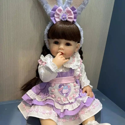 22 inch reborn doll girl with long hair