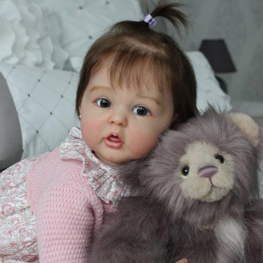 20/24 inch Abel Open Eyes Reborn Doll Girls with Hair