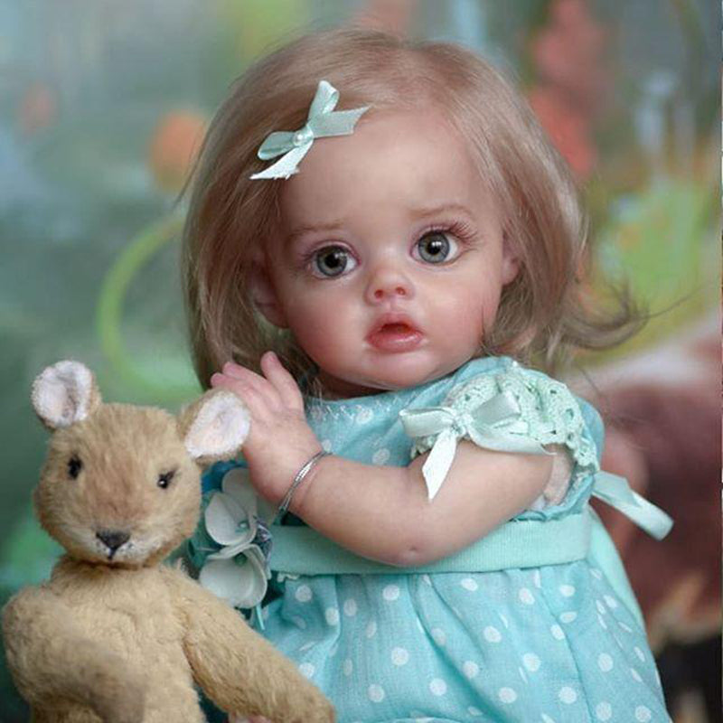 12 Inch Sweet Sunny Short Brown Hair Open Eyes Reborn Dolls Girls