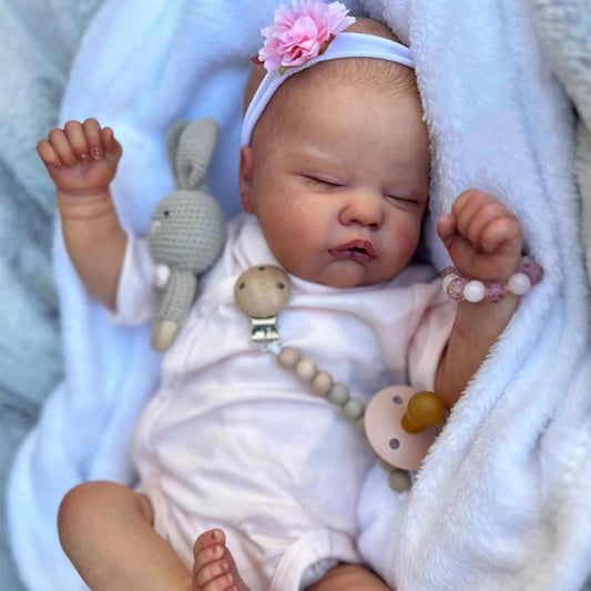 Amelia 19 Inch Lifelike Close Eyes Reborn Dolls-Quinbee