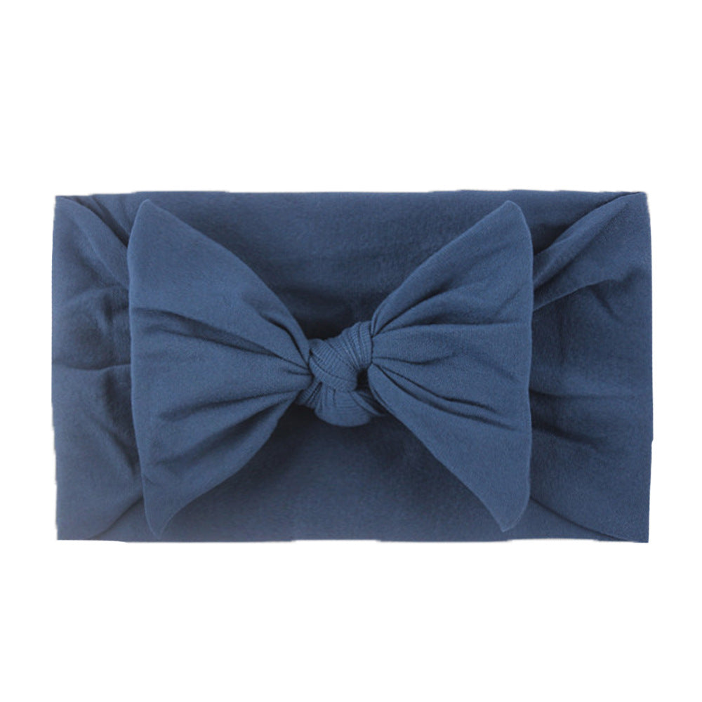 Soft nylon hair band with bow