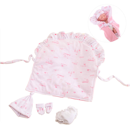 12 inch adorable swaddle blanket for reborn baby girls