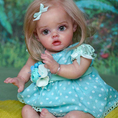 12 Inch Sweet Sunny Short Brown Hair Open Eyes Reborn Dolls Girls