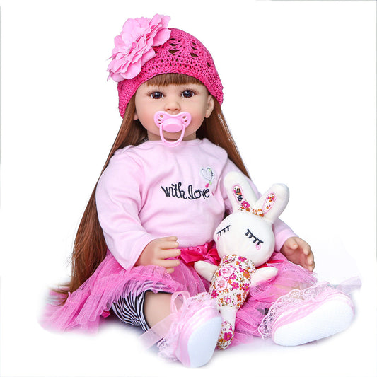 Reborn doll with 60cm long hair