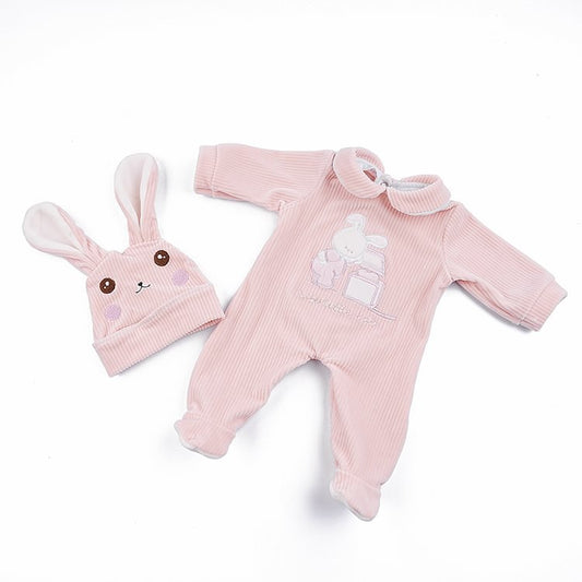 Cute Pink Bunny Clothes For 17-19 Inch Reborn Baby Dolls