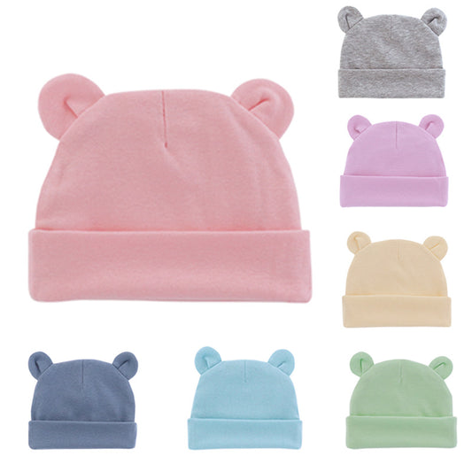 Solid Color Baby Cotton Hood