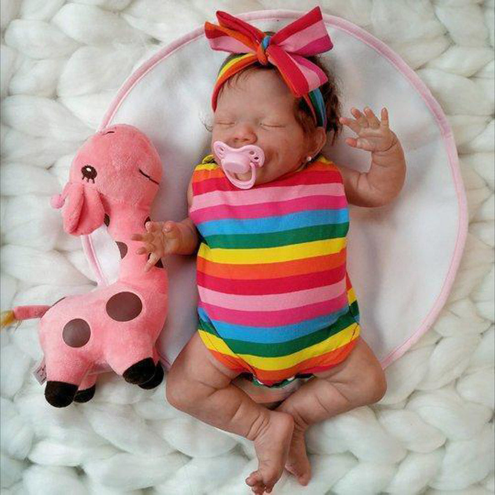 Bambola Reborn Little Rylie da 20'' con vestiti natalizi