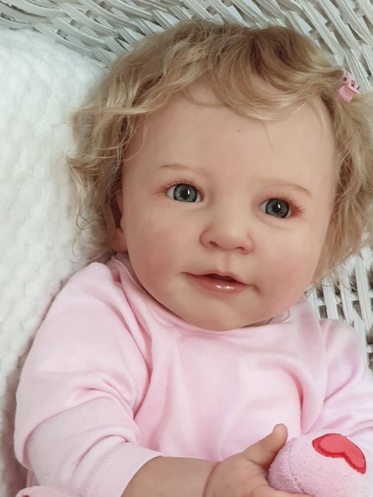 22 inch Open Eyed Corey Reborn Doll with Blonde Hair