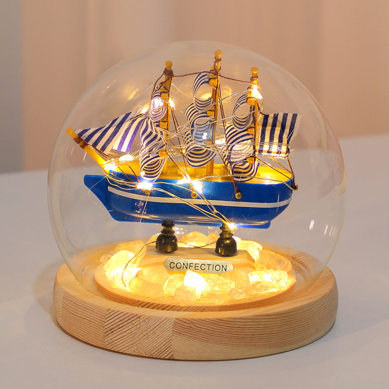 3D creative sailing night light