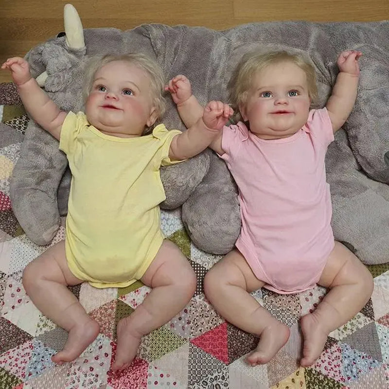 20 Inch Lifelike Amelia and Marvin Open Eyes Reborn Twins Dolls