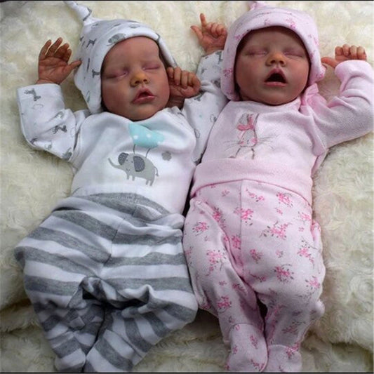 17 inch lifelike twins Renata and Jayleen Reborn Dolls