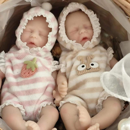 6 Inch And 15 Cm Reborn Dolls Closed Eyes Twins Darren