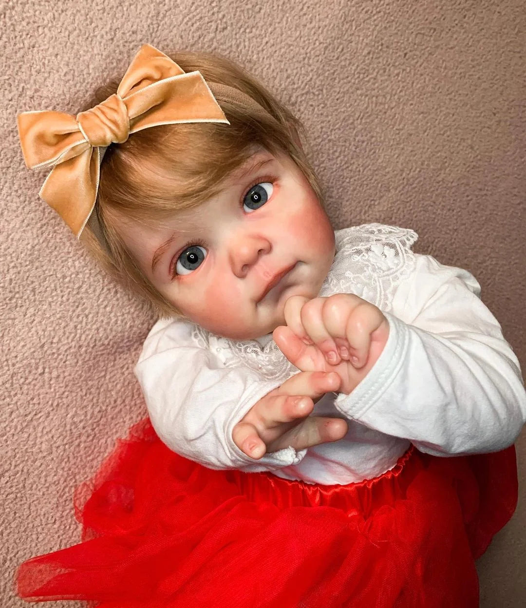 22 Inches Open Eyes Blonde Hair Christmas Reborn Doll Girl-Maggie