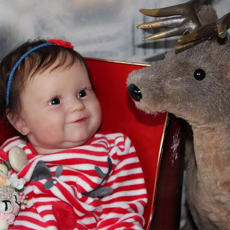 20 Inches open Eyes Reborn Dolls with Christmas Clothes-Maddie