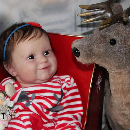 20 Inches open Eyes Reborn Dolls with Christmas Clothes-Maddie