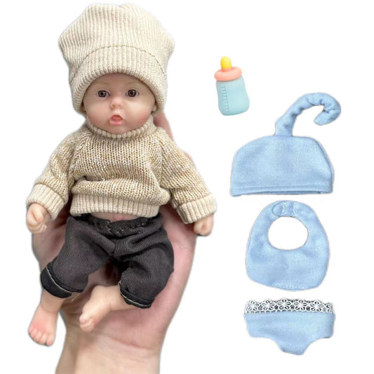 6 inch Open Eyes Mini Silicone Reborn Doll Girl/Boy