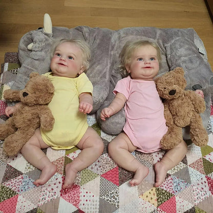 20 Inch Lifelike Amelia and Marvin Open Eyes Reborn Twins Dolls