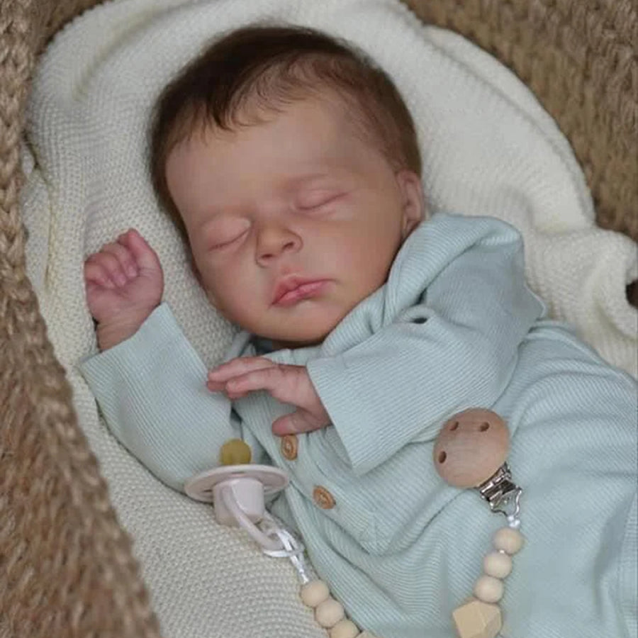 18 Inch Lifelike Rooted Hair Close Eyes Reborn Doll-Jude