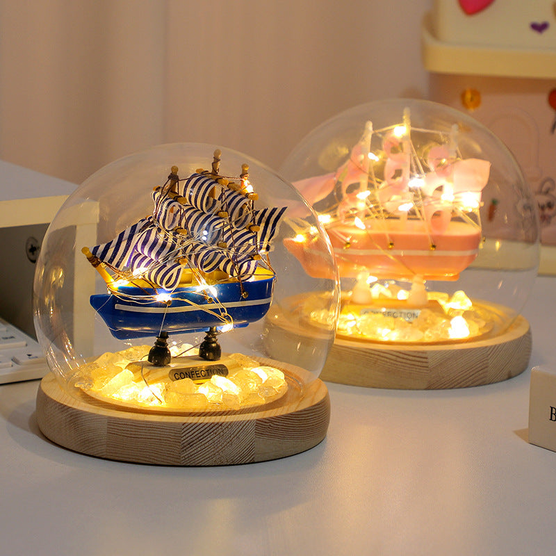 3D creative sailing night light