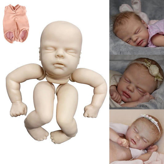 20 inch Closed Eyes Reborn Kiara Unpainted Doll Kit