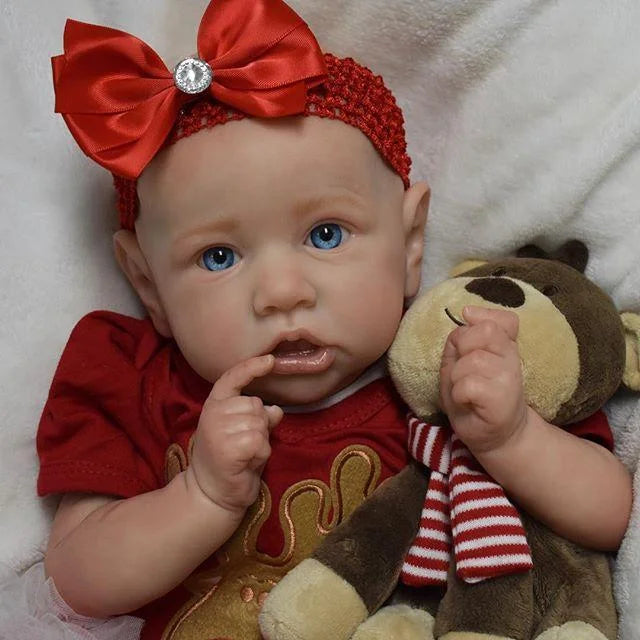 22 Inches Open Eyes Christmas Reborn Doll Girl-Saskia