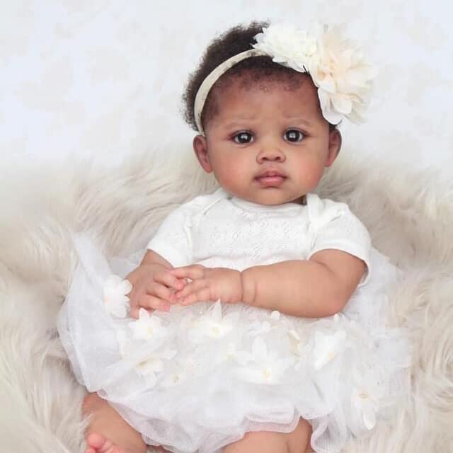 22 inch Lifelike African American Reborn Doll with Open Eyes - Reuben