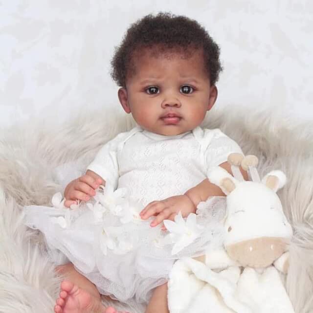 22 inch Lifelike African American Reborn Doll with Open Eyes - Reuben