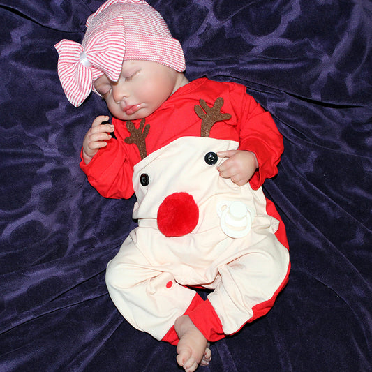 20 inches Closed Eyes Christmas Reborn Doll Girl-Loulou