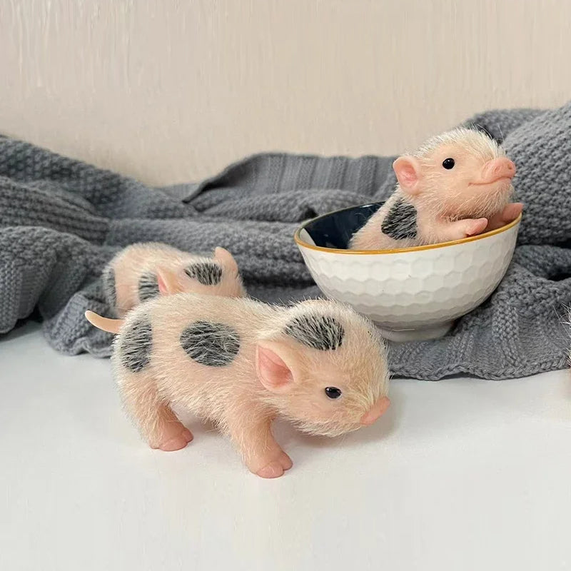 12cm realistic silicone reborn piglets with open eyes