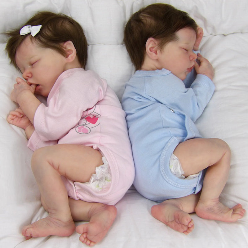 17 inch Romana and Rosalía Reborn Dolls Twins