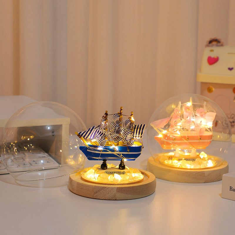 3D creative sailing night light