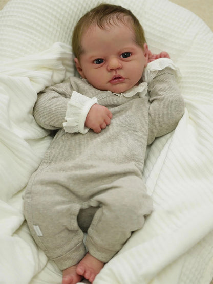 19 Inches Novia Open Eyes Short Hair Reborn Dolls-Evi