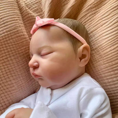 20 inch reborn doll of sweet sleeping Nora without hair