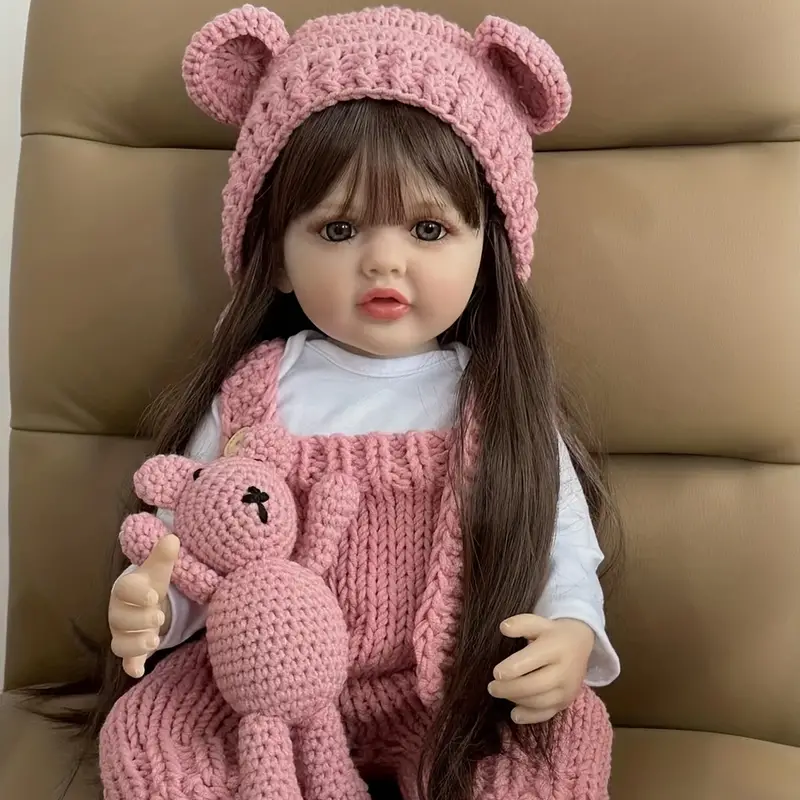 22 inch Reborn Girl Dolls Cheryl with long hair