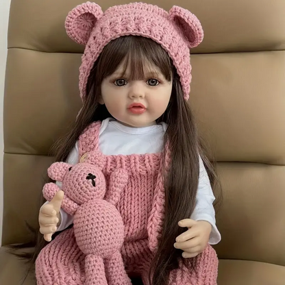 22 inch Reborn Girl Dolls Cheryl with long hair