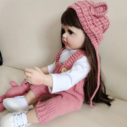 22 inch Reborn Girl Dolls Cheryl with long hair