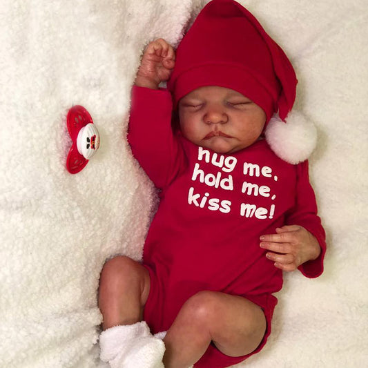 18 Inches Closed Eyes Christmas Reborn Doll Girl-Levi