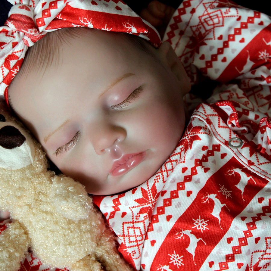 20 pollici Occhi Chiusi Natale Reborn Baby Ragazza/Maschietto-Loulou