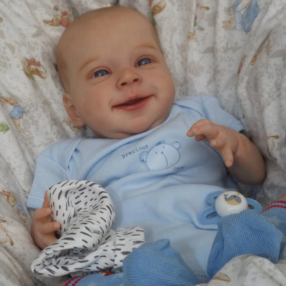 19 Inch Reborn Doll with Smile and Open Eyes - Sebastian