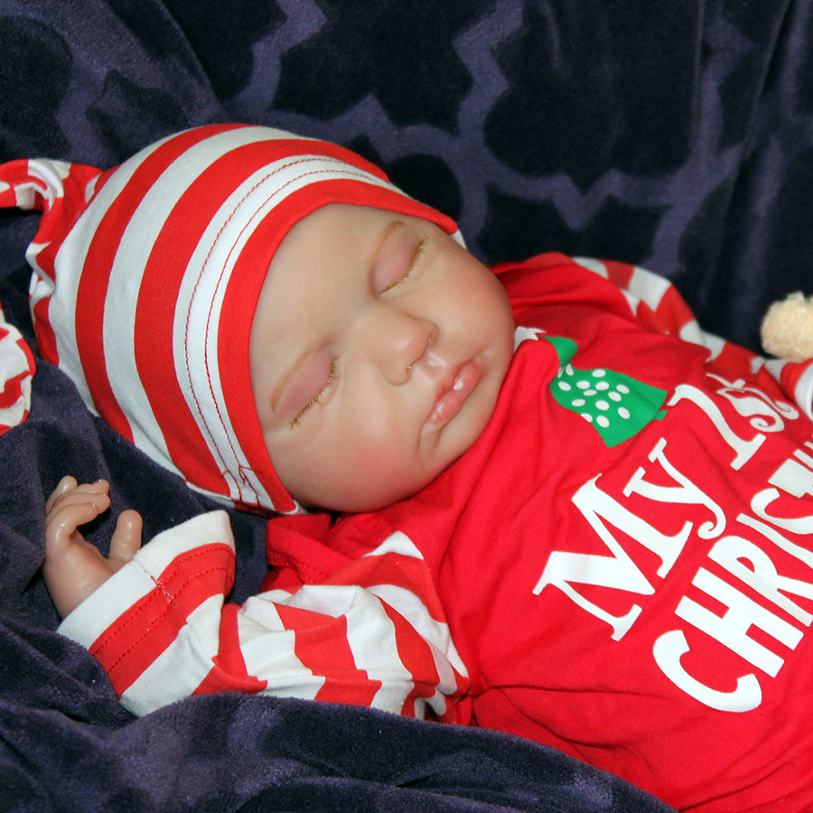 20 pollici Occhi Chiusi Natale Reborn Baby Ragazza/Maschietto-Loulou