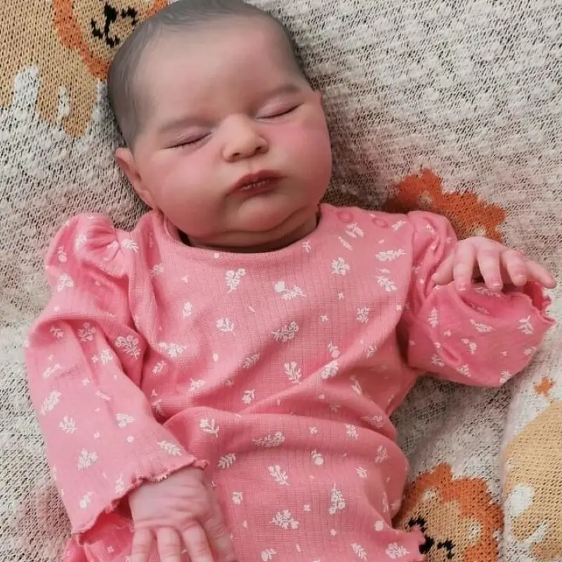 20 inch reborn doll of sweet sleeping Alice without hair