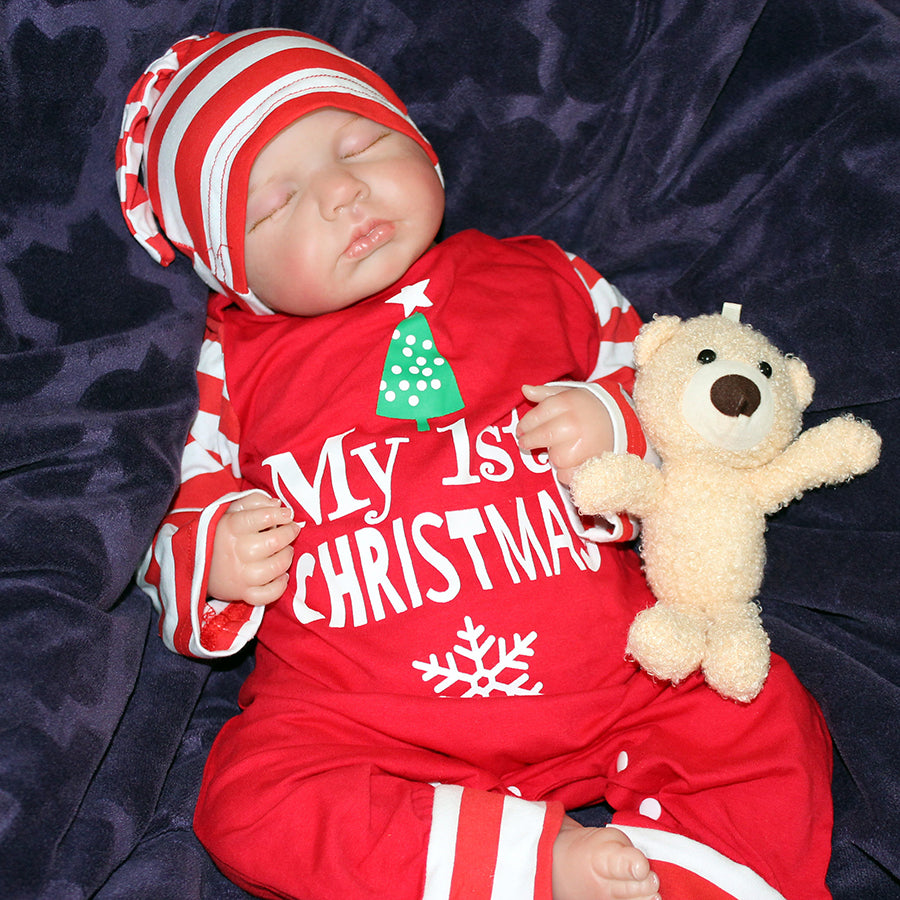 20 pollici Occhi Chiusi Natale Reborn Baby Ragazza/Maschietto-Loulou