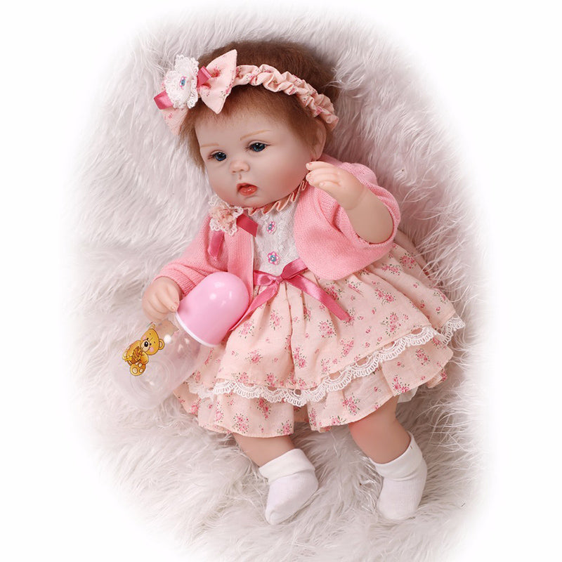 16 inch Lifelike Cloth Dolls Reborn Girl Dolls