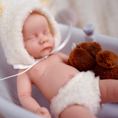 6 Inch Mini Reborn Dolls with Closed Eyes - Levi