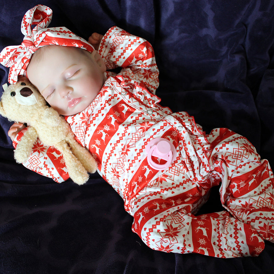 20 pollici Occhi Chiusi Natale Reborn Baby Ragazza/Maschietto-Loulou